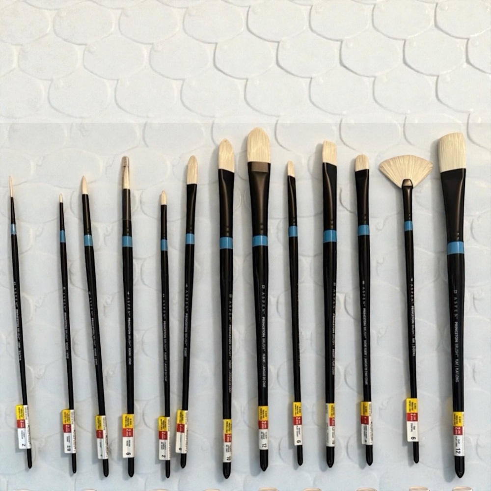 NEW Aspen Princeton Professional PaintBrush Lot of 13- Assorted Shapes & Sizes